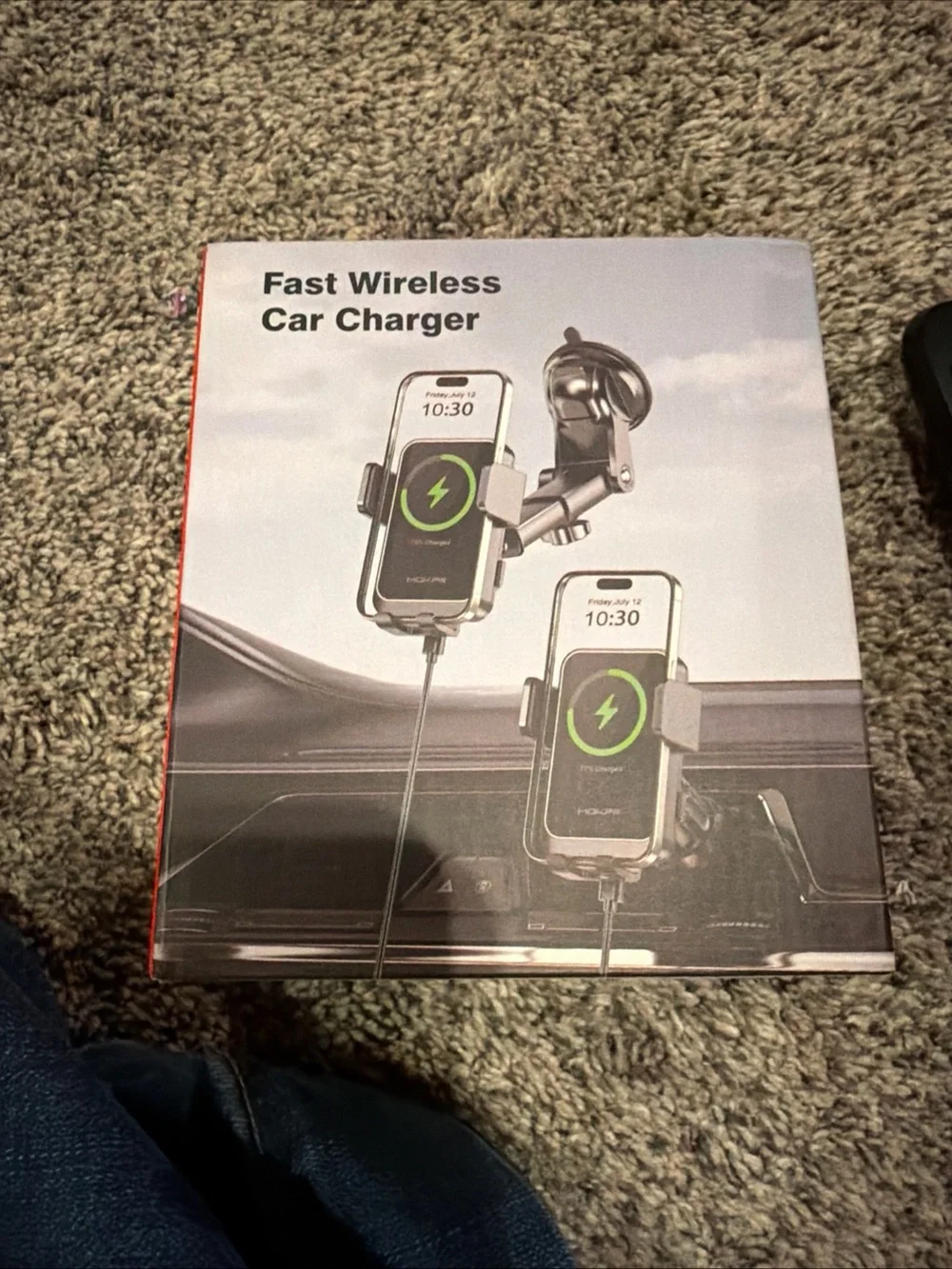 Fast Wireless Car Charger Mount - Black